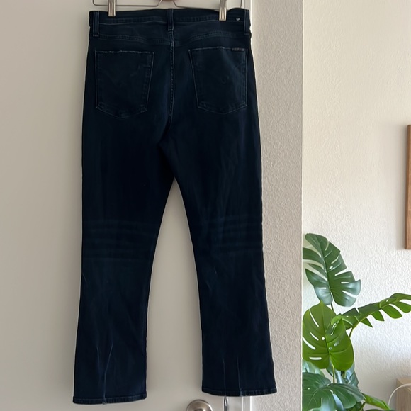 HUDSON Denim Jeans Ankle Length Bootcut Dark Wash Stretchy Fitted Semi Flare - Picture 2 of 8